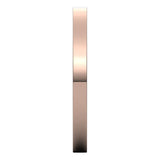 10K Rose Gold Flat Comfort Fit Light Wedding Band, 2 mm Wide