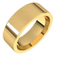 10K Yellow Gold Flat Comfort Fit Wedding Band, 7 mm Wide