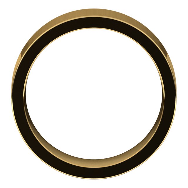 10K Yellow Gold Flat Comfort Fit Wedding Band, 7 mm Wide