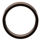 18K Rose Gold Flat Comfort Fit Wedding Band, 7 mm Wide