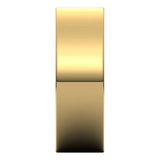 18K Yellow Gold Flat Comfort Fit Wedding Band, 7 mm Wide