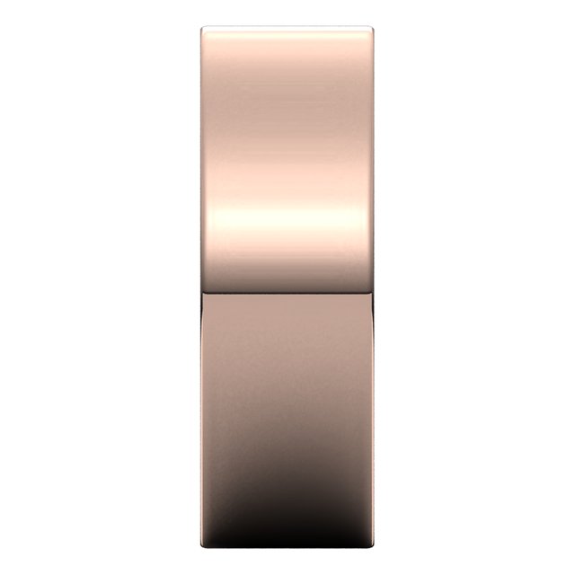 18K Rose Gold Flat Comfort Fit Wedding Band, 7 mm Wide