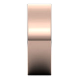18K Rose Gold Flat Comfort Fit Wedding Band, 7 mm Wide