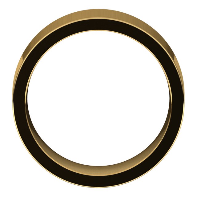 10K Yellow Gold Flat Comfort Fit Wedding Band, 8 mm Wide