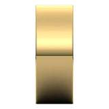 18K Yellow Gold Flat Comfort Fit Wedding Band, 8 mm Wide