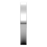 18K White Gold Flat Comfort Fit Light Wedding Band, 3 mm Wide