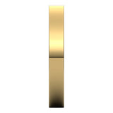 18K Yellow Gold Flat Comfort Fit Light Wedding Band, 3 mm Wide
