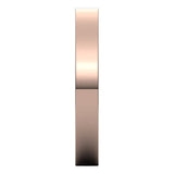 10K Rose Gold Flat Comfort Fit Light Wedding Band, 3 mm Wide