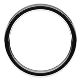 14K White Gold Flat Comfort Fit Light Wedding Band, 4 mm Wide