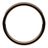 18K Rose Gold Flat Comfort Fit Light Wedding Band, 4 mm Wide