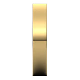 18K Yellow Gold Flat Comfort Fit Light Wedding Band, 4 mm Wide