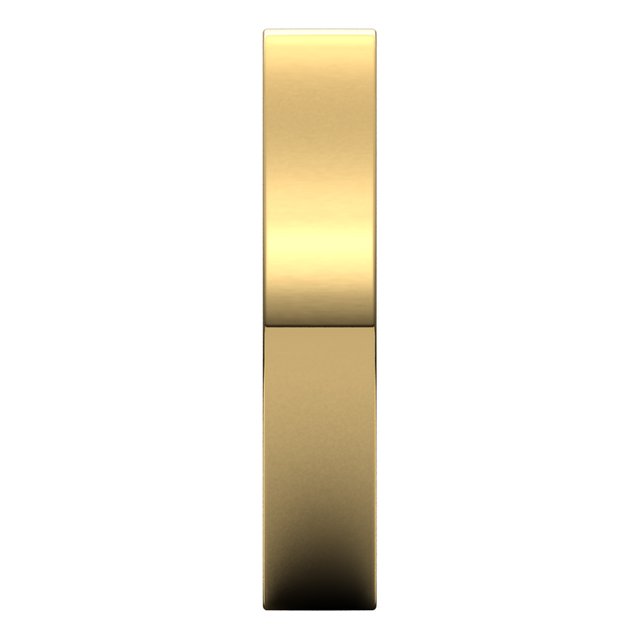 10K Yellow Gold Flat Comfort Fit Light Wedding Band, 4 mm Wide