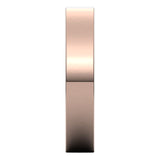 18K Rose Gold Flat Comfort Fit Light Wedding Band, 4 mm Wide