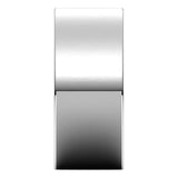 18K White Gold Flat Comfort Fit Wedding Band, 9 mm Wide