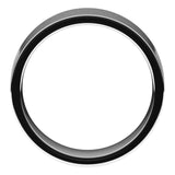 10K White Gold Flat Comfort Fit Light Wedding Band, 7 mm Wide