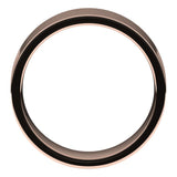 10K Rose Gold Flat Comfort Fit Light Wedding Band, 7 mm Wide
