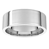 10K White Gold Flat Comfort Fit Light Wedding Band, 7 mm Wide