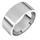 Platinum Flat Comfort Fit Light Wedding Band, 8 mm Wide