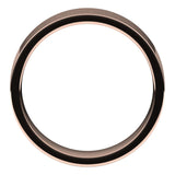 10K Rose Gold Flat Comfort Fit Light Wedding Band, 6 mm Wide