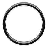 14K White Gold Flat Comfort Fit Light Wedding Band, 5 mm Wide