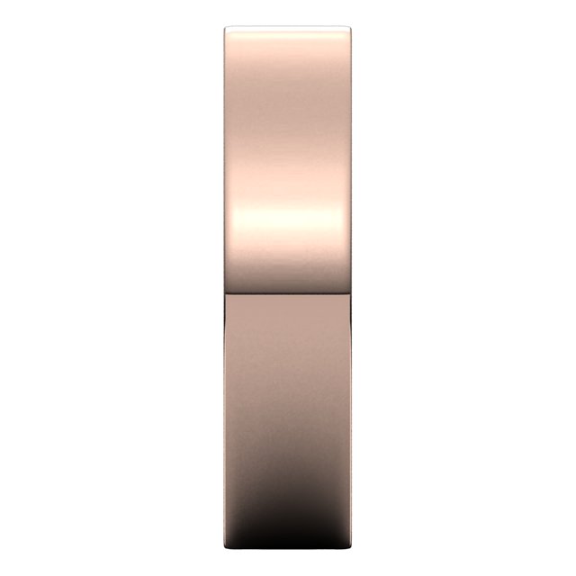 14K Rose Gold Flat Comfort Fit Light Wedding Band, 5 mm Wide