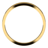 14K Yellow Gold Flat Tapered Wedding Band, 3 mm Wide