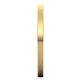 18K Yellow Gold Flat Ultra-Light Wedding Band, 1.5 mm Wide
