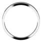 18K White Gold Flat Tapered Wedding Band, 4 mm Wide