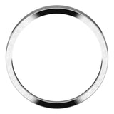 Sterling Silver Flat Tapered Wedding Band, 4 mm Wide