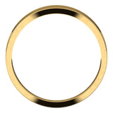 10K Yellow Gold Flat Tapered Wedding Band, 4 mm Wide