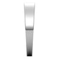 18K White Gold Flat Tapered Wedding Band, 4 mm Wide