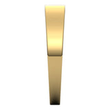 10K Yellow Gold Flat Tapered Wedding Band, 4 mm Wide