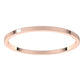 14K Rose Gold Flat Ultra-Light Wedding Band, 1 mm Wide