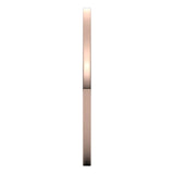 14K Rose Gold Flat Ultra-Light Wedding Band, 1 mm Wide
