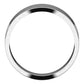 10K White Gold Flat Tapered Wedding Band, 7 mm Wide