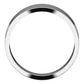 18K White Gold Flat Tapered Wedding Band, 7 mm Wide