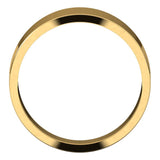 10K Yellow Gold Flat Tapered Wedding Band, 7 mm Wide
