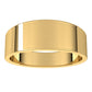 10K Yellow Gold Flat Tapered Wedding Band, 7 mm Wide