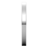 10K White Gold Flat Ultra-Light Wedding Band, 2 mm Wide