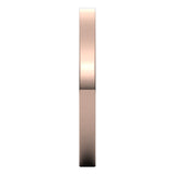10K Rose Gold Flat Ultra-Light Wedding Band, 2 mm Wide