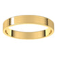 14K Yellow Gold Flat Ultra-Light Wedding Band, 3 mm Wide