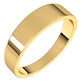 10K Yellow Gold Flat Tapered Wedding Band, 5 mm Wide