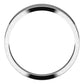 18K White Gold Flat Tapered Wedding Band, 5 mm Wide