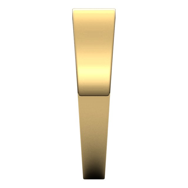 10K Yellow Gold Flat Tapered Wedding Band, 5 mm Wide