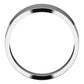 14K White Gold Flat Tapered Wedding Band, 8 mm Wide