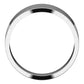 18K White Gold Flat Tapered Wedding Band, 8 mm Wide