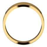 14K Yellow Gold Flat Tapered Wedding Band, 8 mm Wide