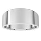 Sterling Silver Flat Tapered Wedding Band, 8 mm Wide