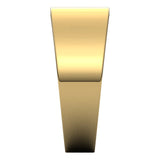 14K Yellow Gold Flat Tapered Wedding Band, 8 mm Wide
