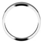 18K White Gold Flat Tapered Wedding Band, 6 mm Wide